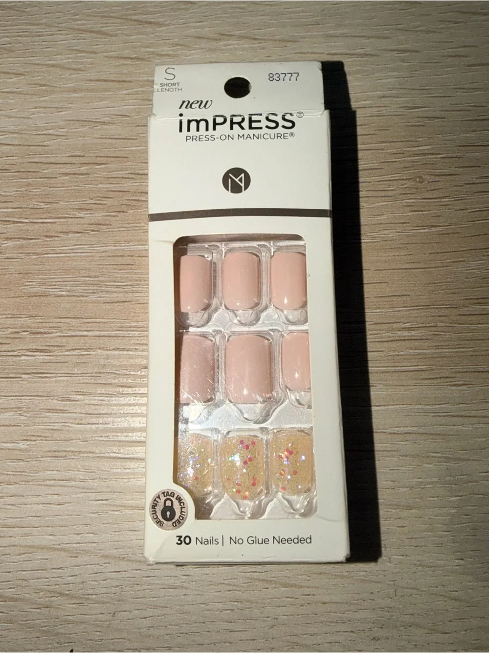 imPRESS Nude Pink & Glitter Press-On Manicure - 30 Nails